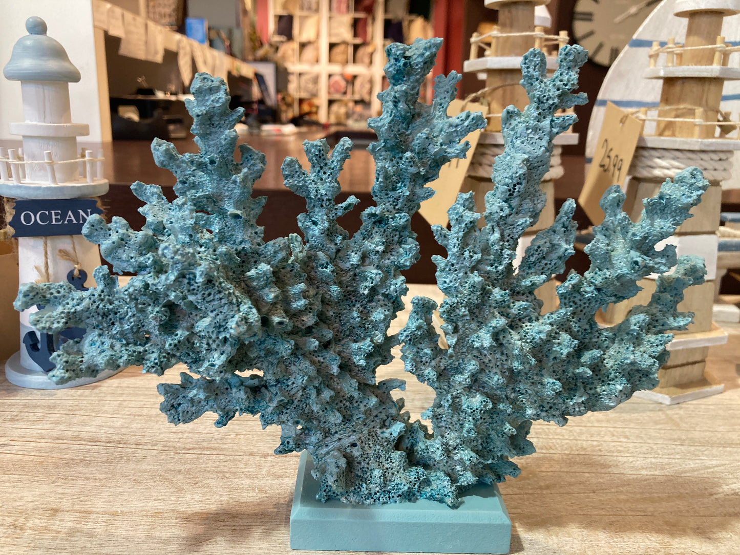 Coral turquoise 10 inch tree