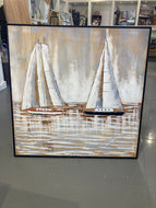 Boats at Play Oil Painting