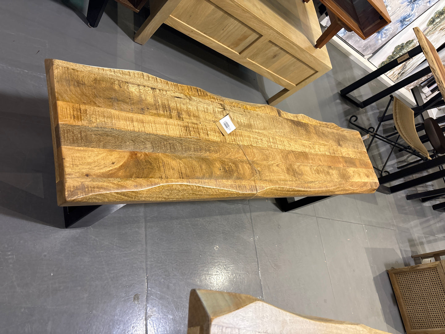 Kollbrunn Natural mango wood bench