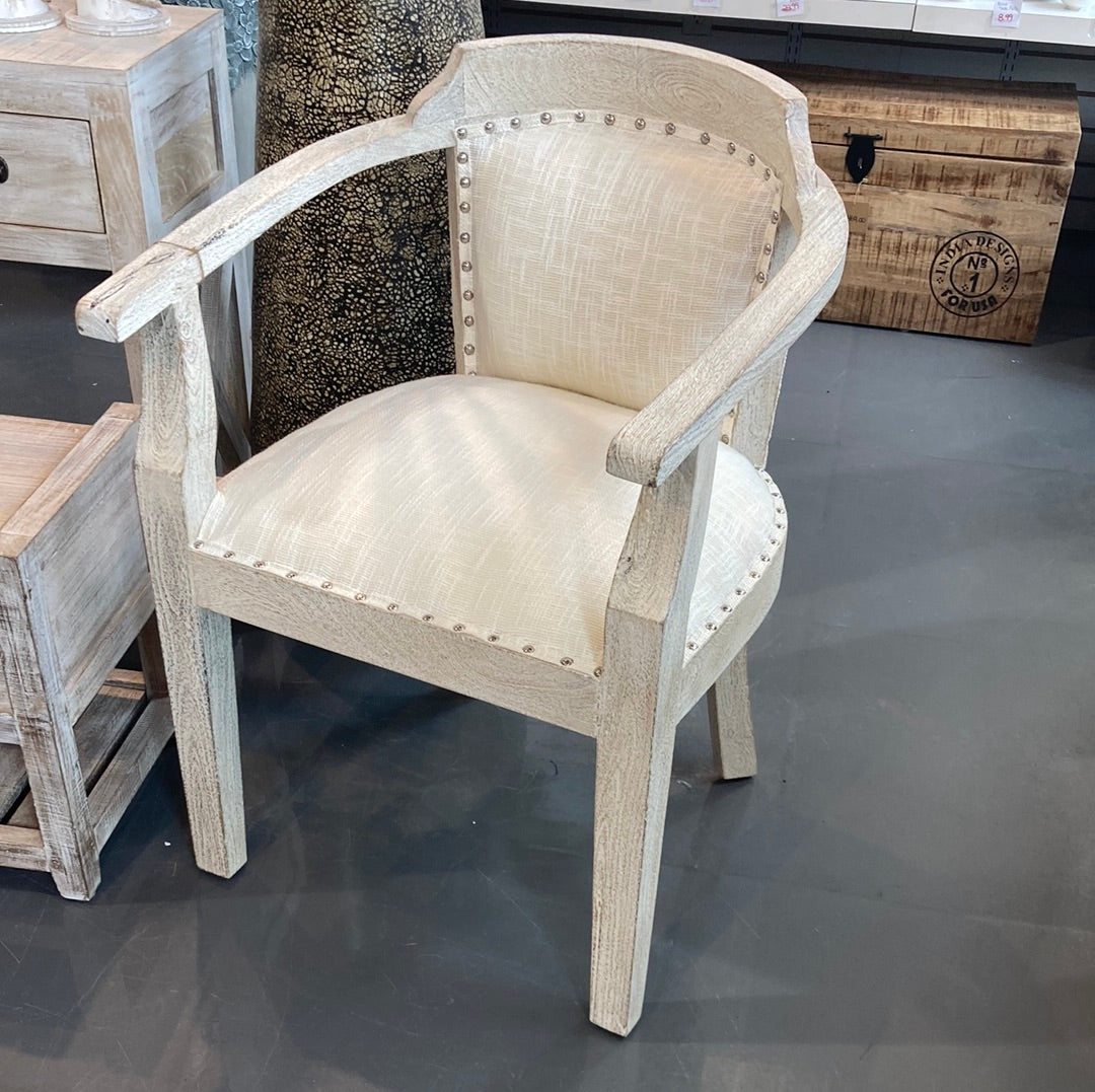 Montauk Distressed Cream accent chair