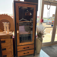 La Mura reclaimed Wood Cabinet with Glass Door