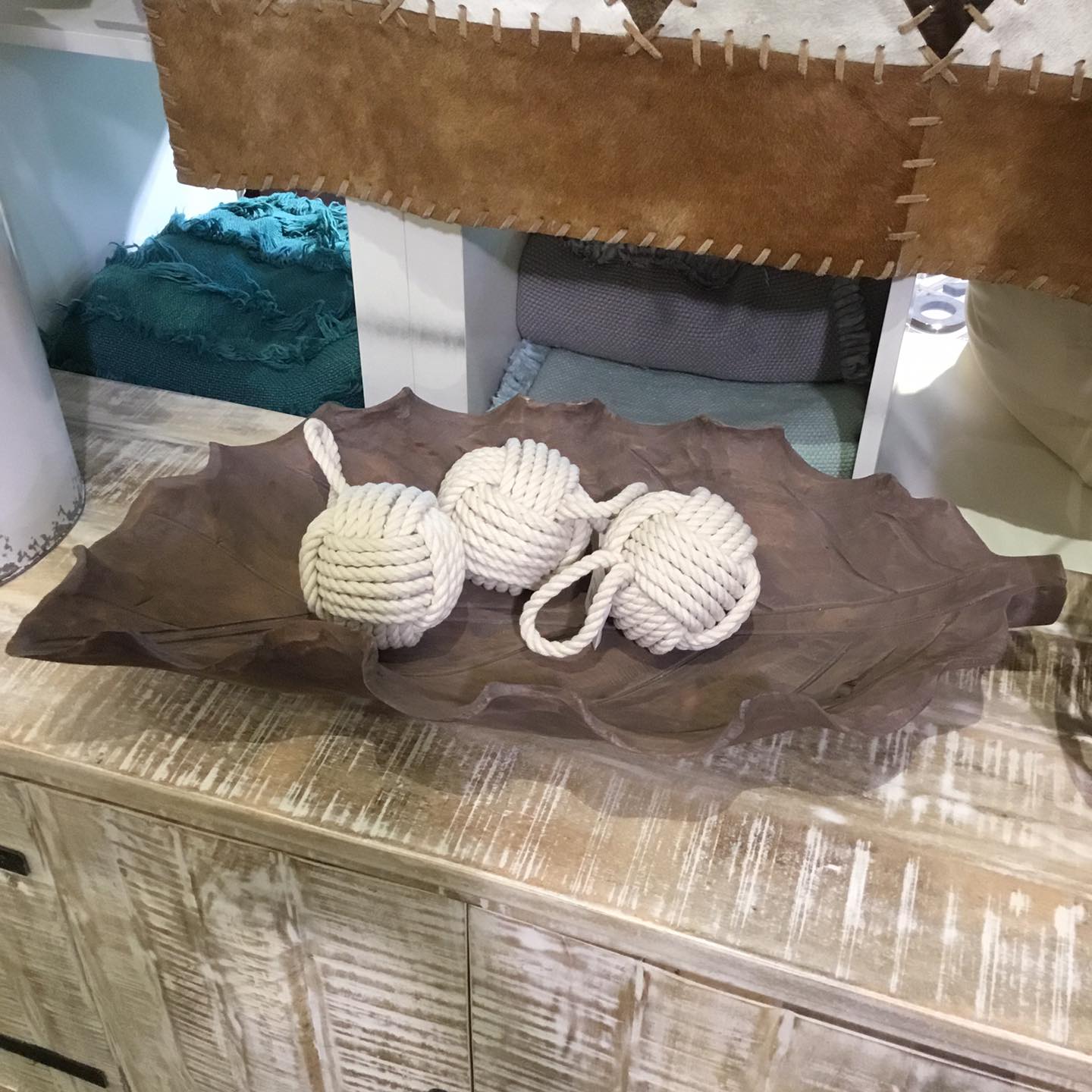 White rope ball 4 inch