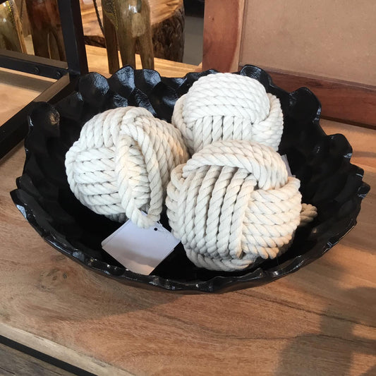 White rope ball 4 inch