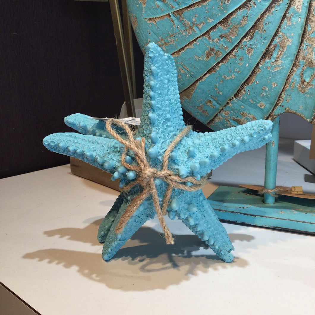 Set of 2 blue starfish