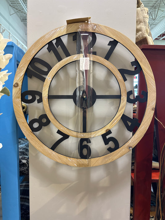 24 inch diameter Wooden Wall Clock