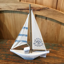 Load image into Gallery viewer, Decorative Sailboat with Blue Restaurant
