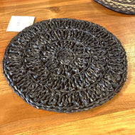 Round black placemat 13 inch