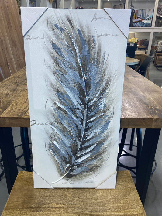 Grey Tone Feather (A), Oil Painting on Canvas