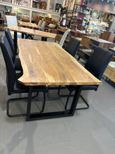 Load image into Gallery viewer, 71 inch Yosemite live edge acacia wood dining table with U legs
