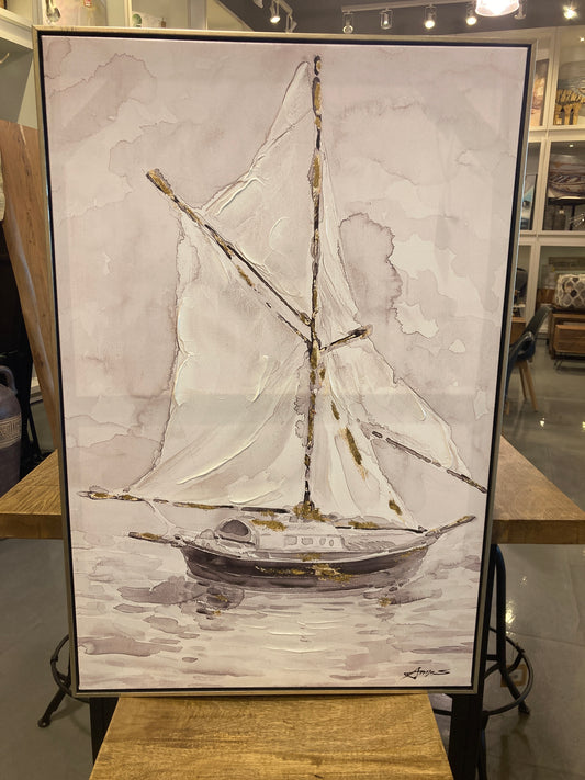 Gold Accented Boat Painting