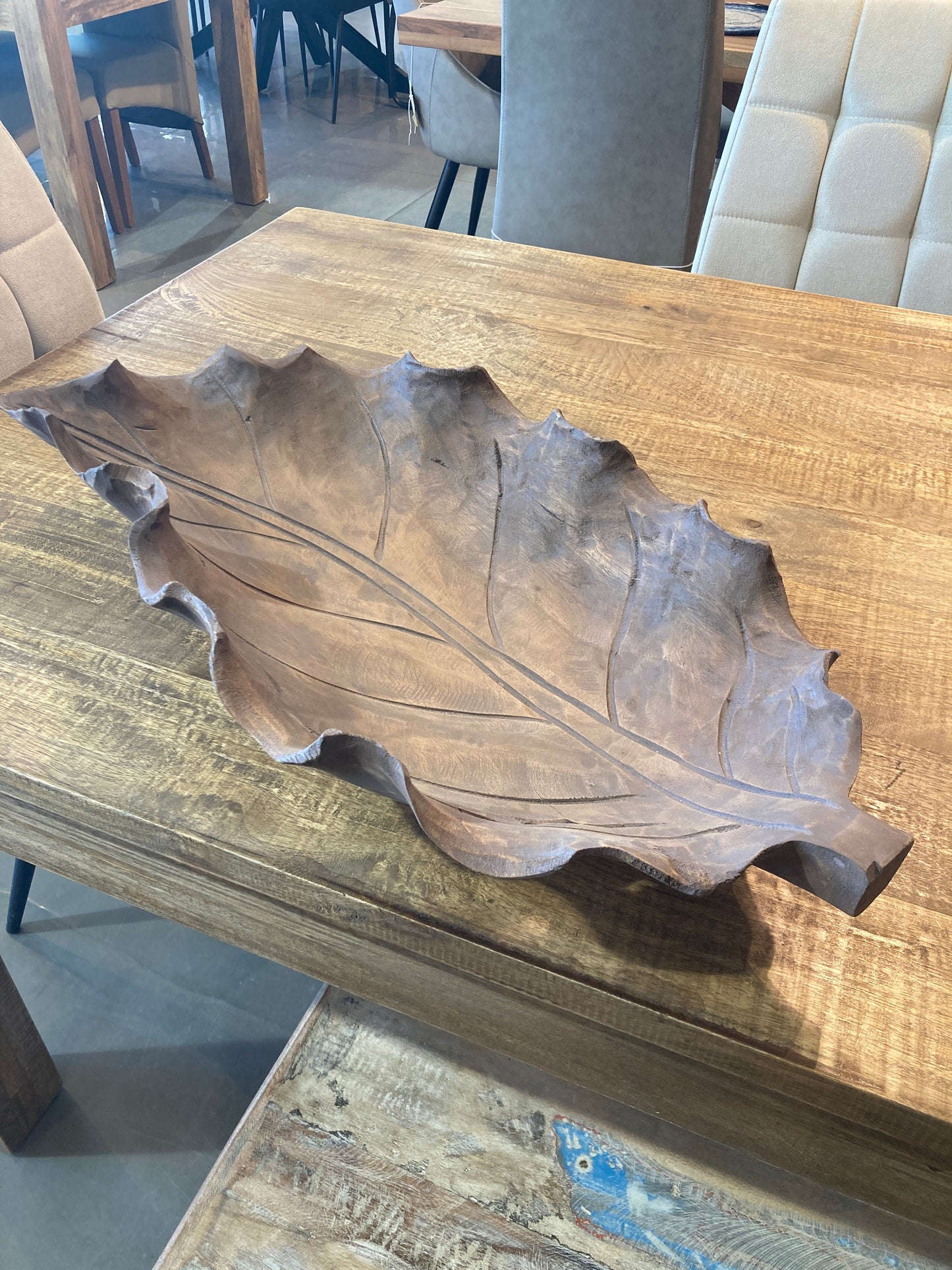 Wooden suar hand carved tray