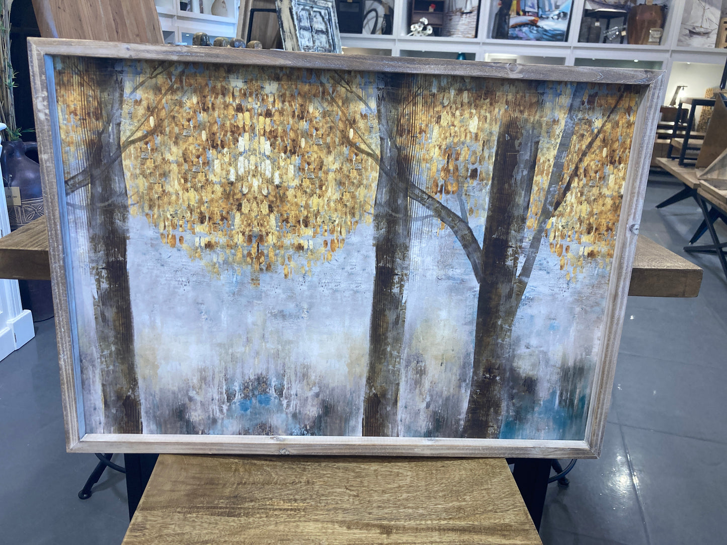 Golden Leaf Forest Painting