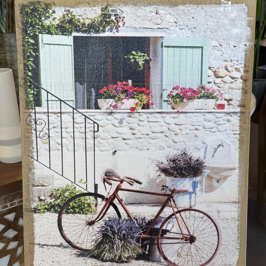 Bicycle and Lavender Print