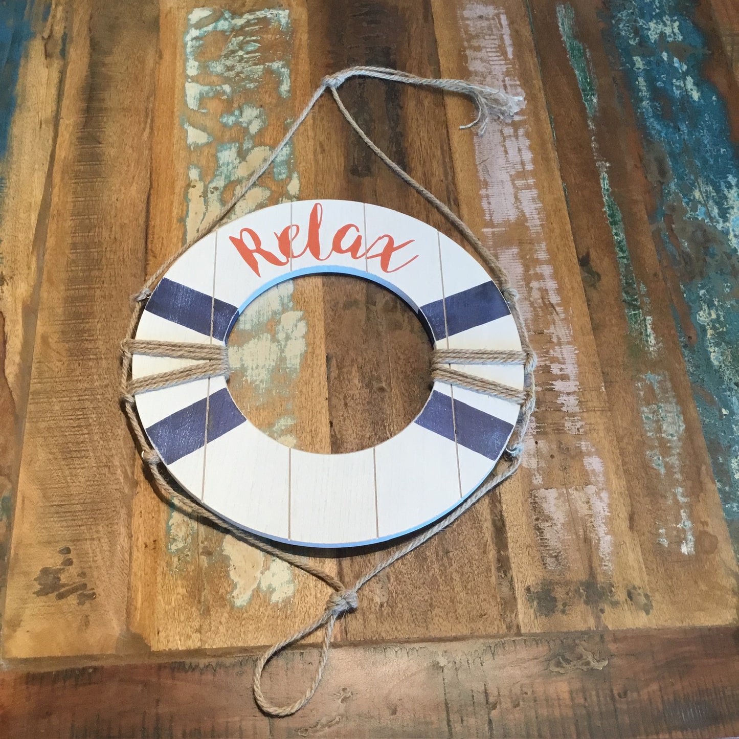 Wall hanging RELAX lifebuoy