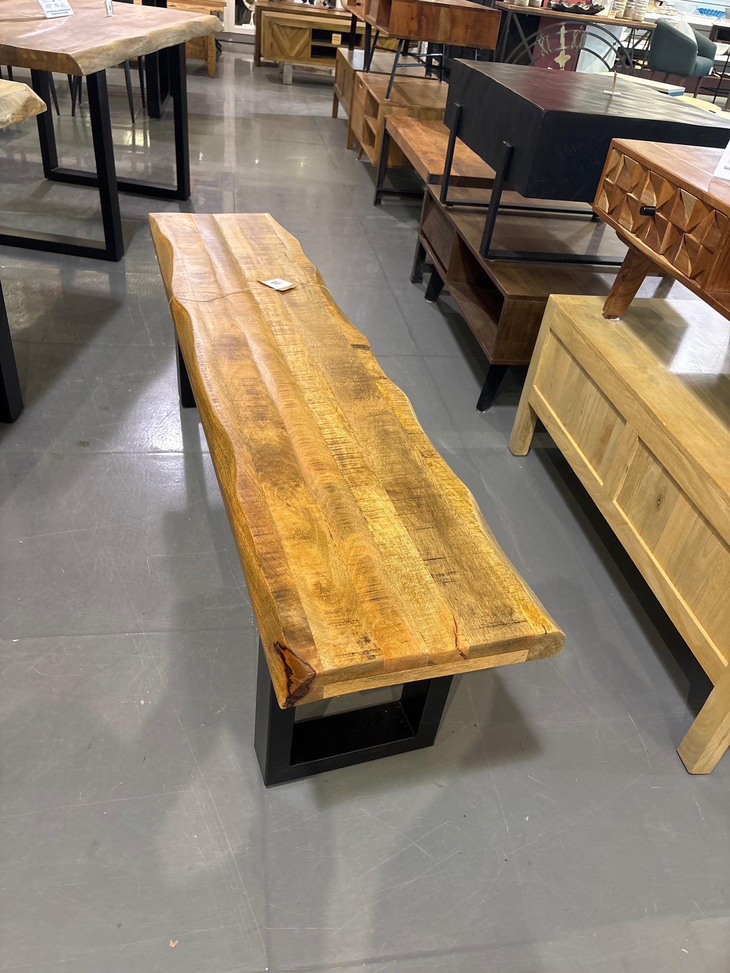 Kollbrunn Natural mango wood bench