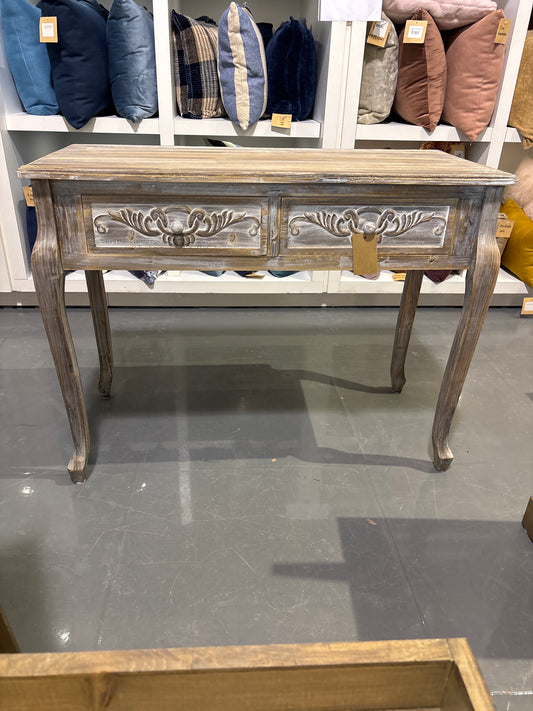 2 drawer boho wood Console Table