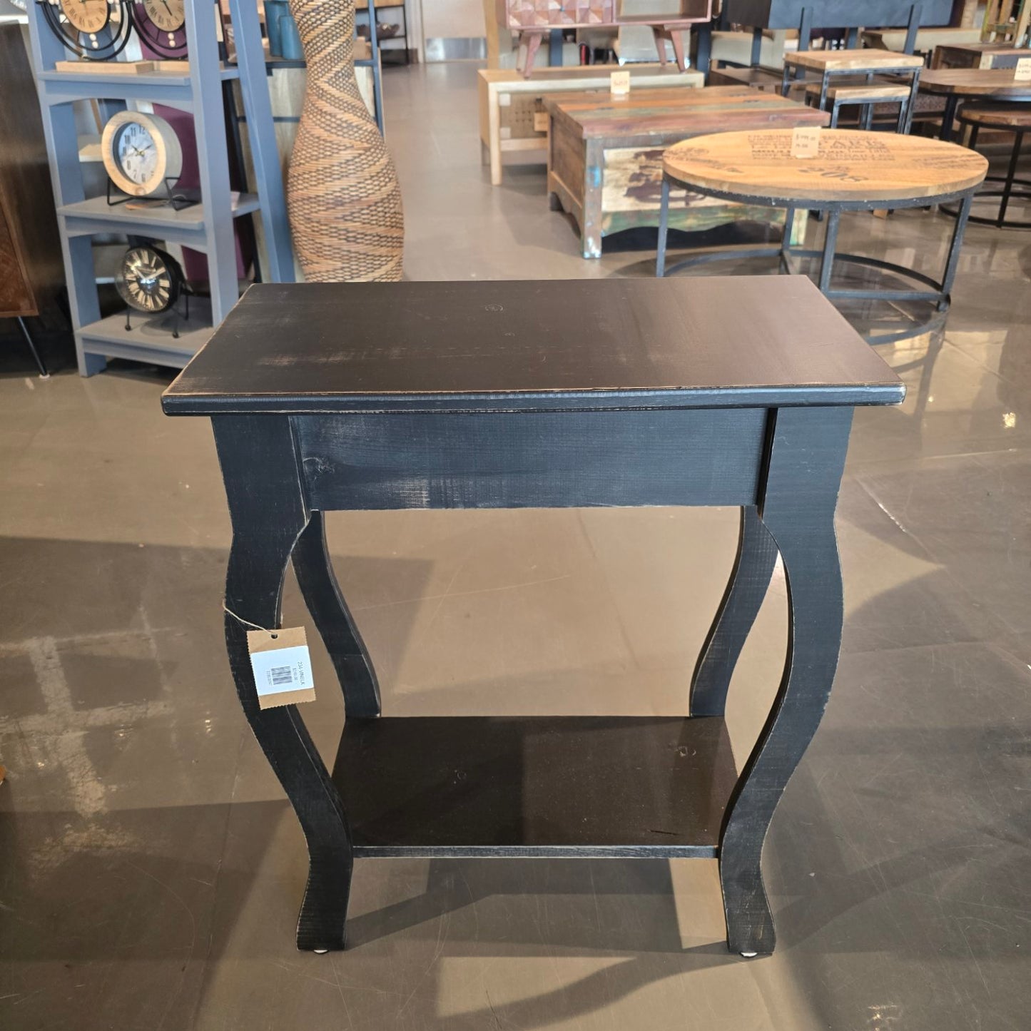 Vintage Black Rustic Elegance Accent Table