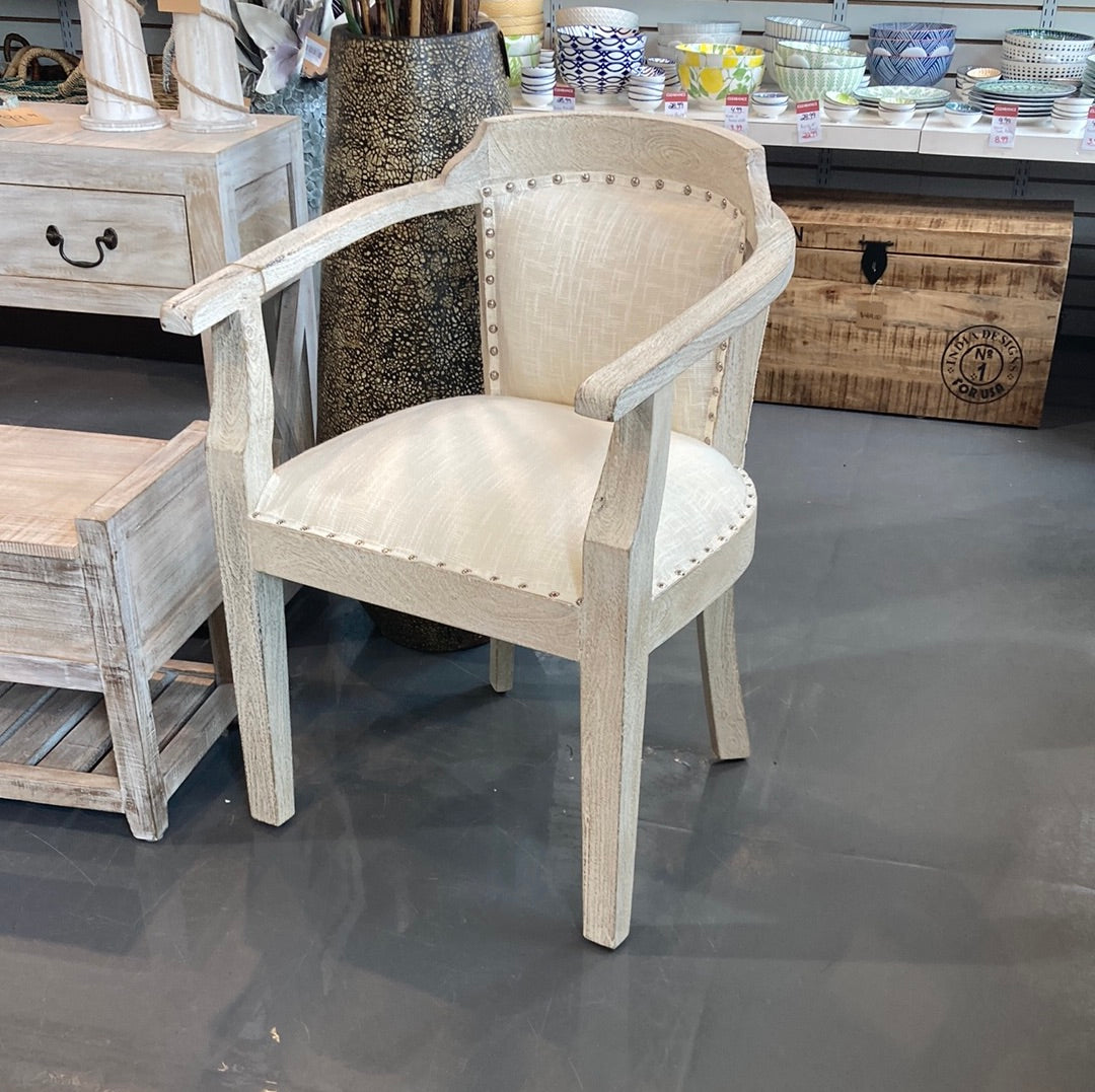 Montauk Distressed Cream accent chair