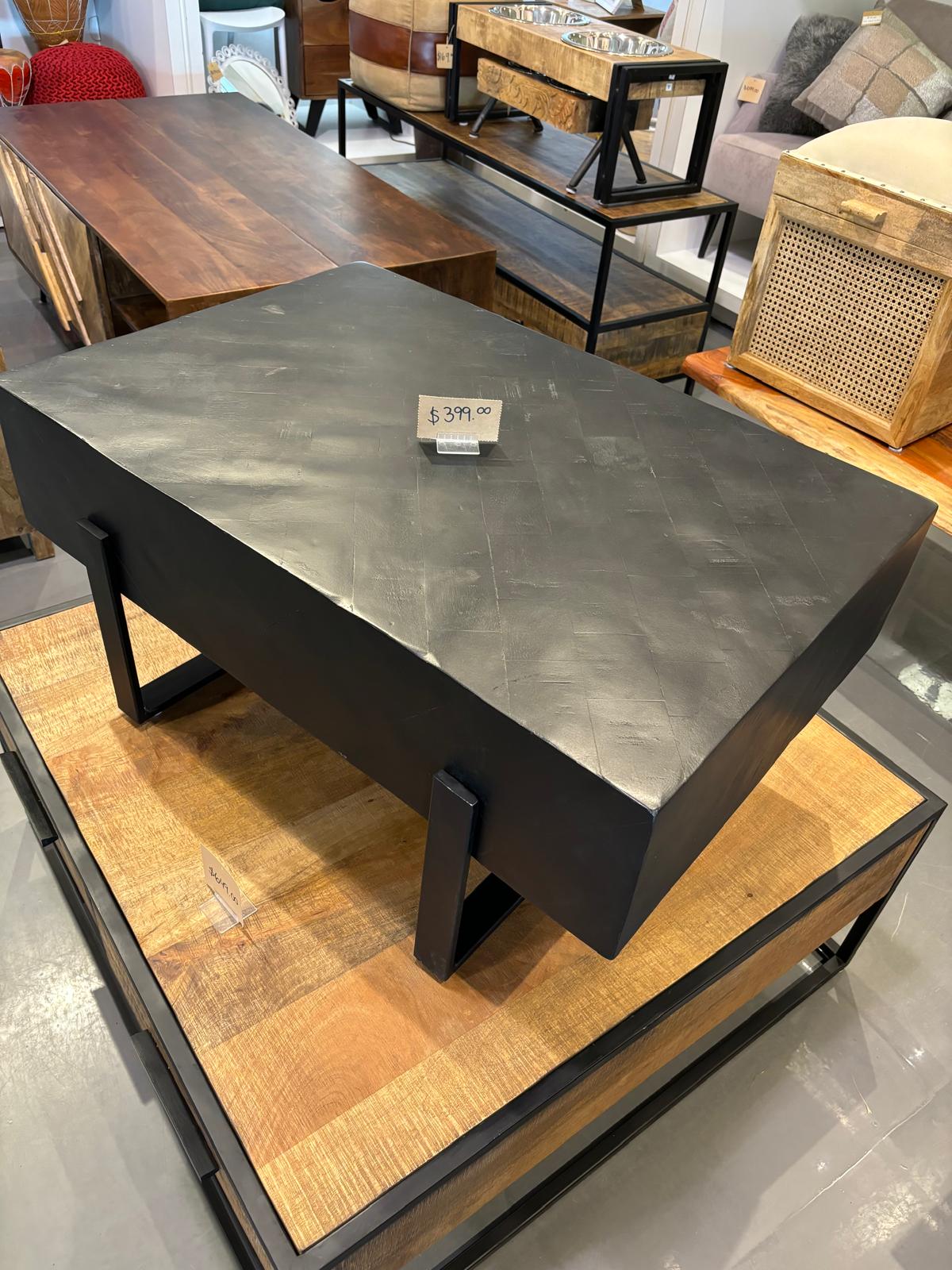 Float Black Mango wood coffee table