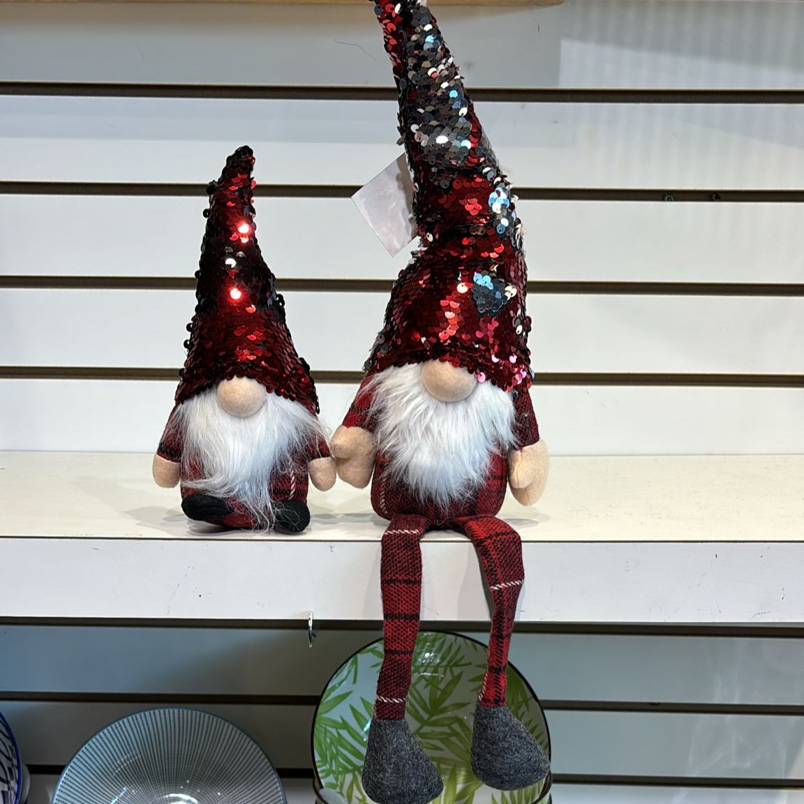 Elves In Sequin Hats, Set of 2