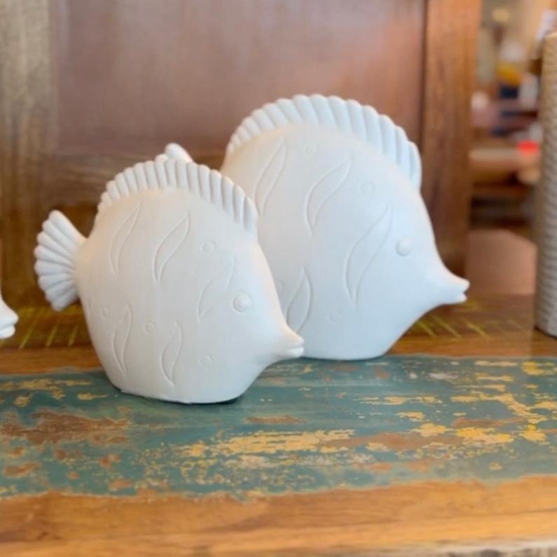 Small White Ceramic Fish