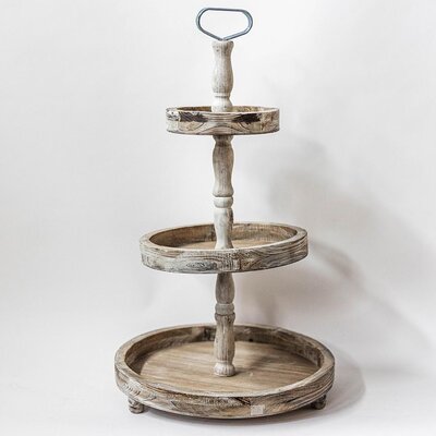 Wooden Three Tier Tray