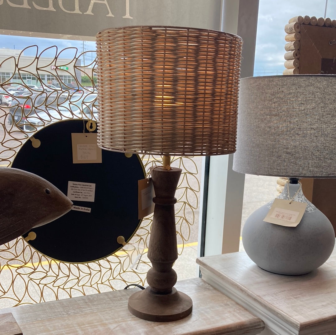 Sawana Boho Table Lamp with Rattan Lamp Shade