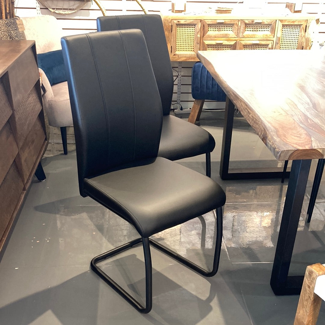 Black Upholstered Contemporary  dining chair PROMO(set of two)