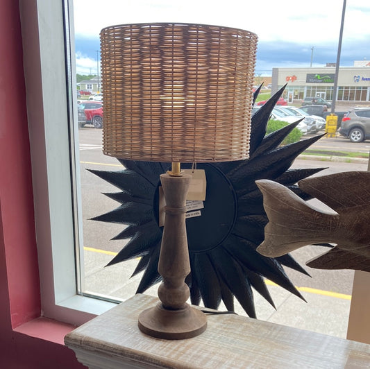 Sawana Boho Table Lamp with Rattan Lamp Shade