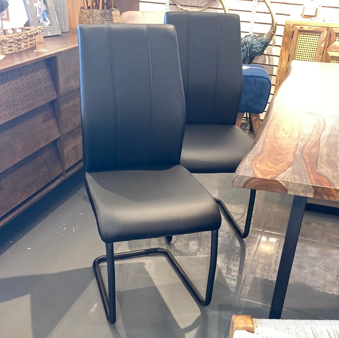 Black Upholstered Contemporary  dining chair PROMO(set of two)