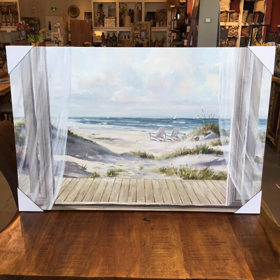 View on the beach canvas painting