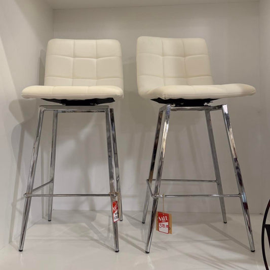 White Swivel Counter Stool