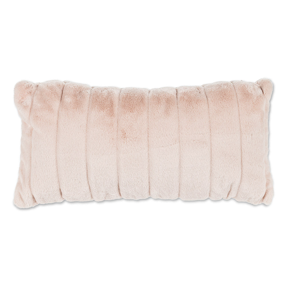 Luxury Faux Fur Pillow-Pnk-10x22"L