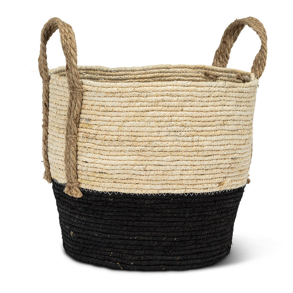 Round Basket with Jute Handles