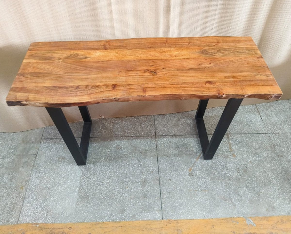 51 inch Live edge acacia console table - wicker Emporium