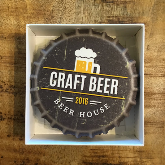 Bottlecap Beer Ceramic Coasters (Set of 4 )