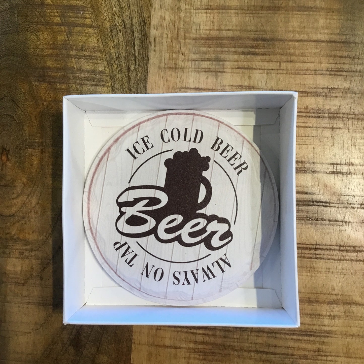 Round Beer Themed Coasters (Set of 4)