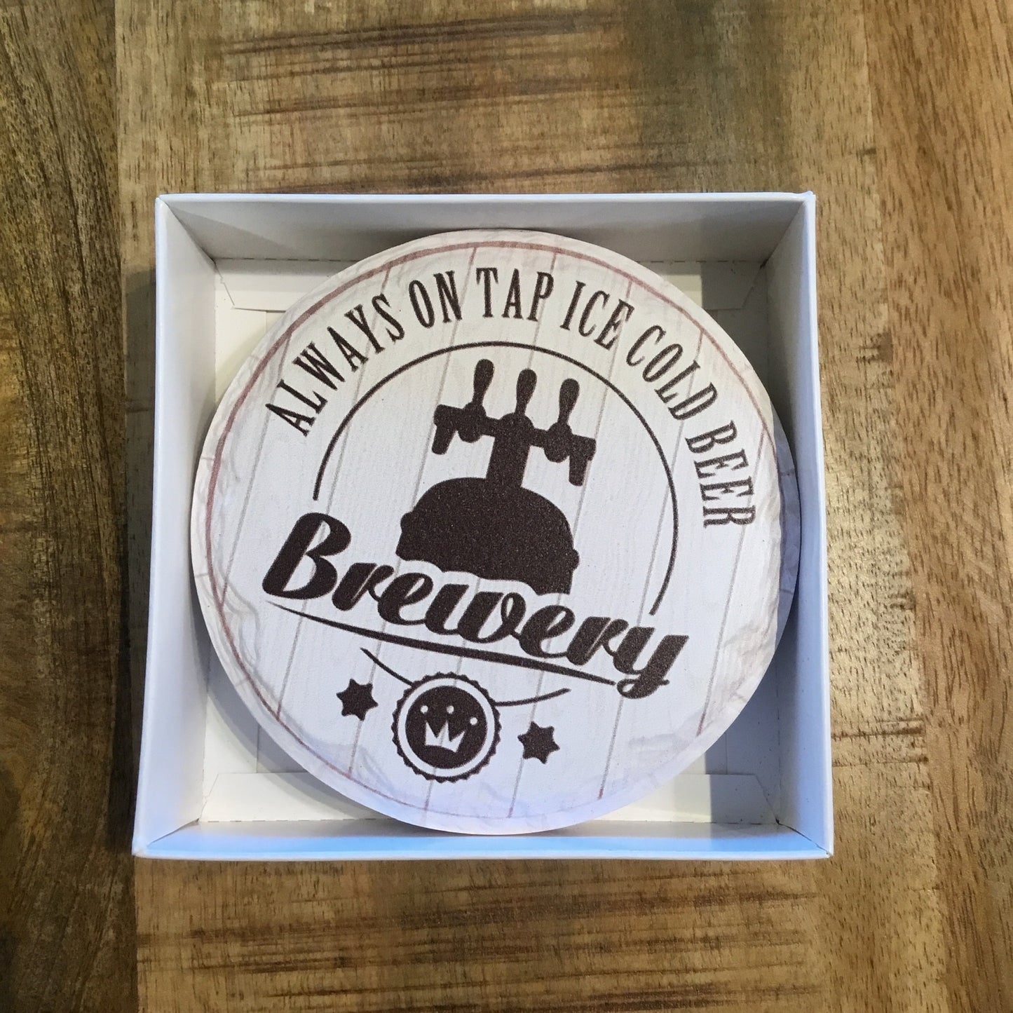 Round Beer Themed Coasters (Set of 4)