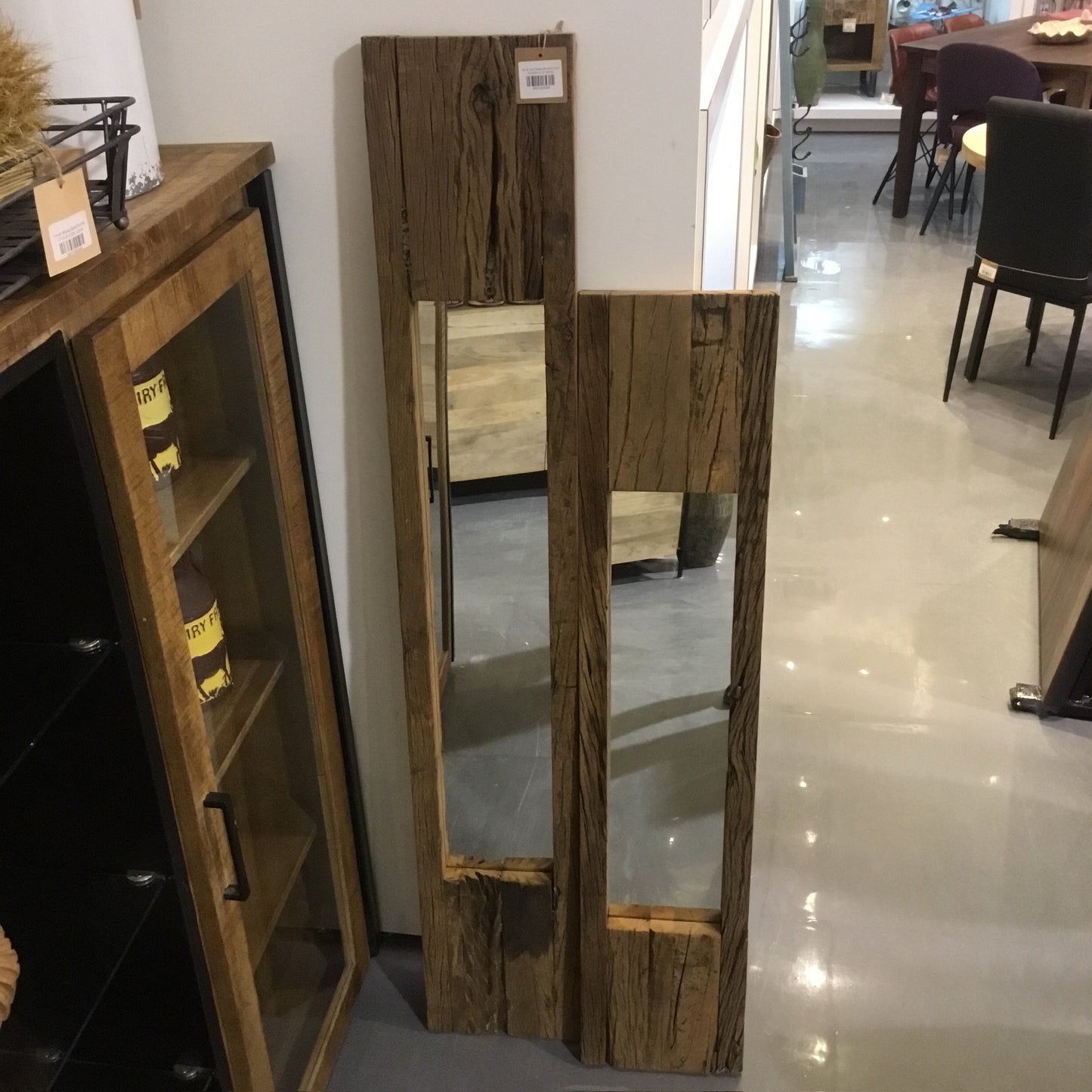 Tall 59 inch Reclaimed wood mirror