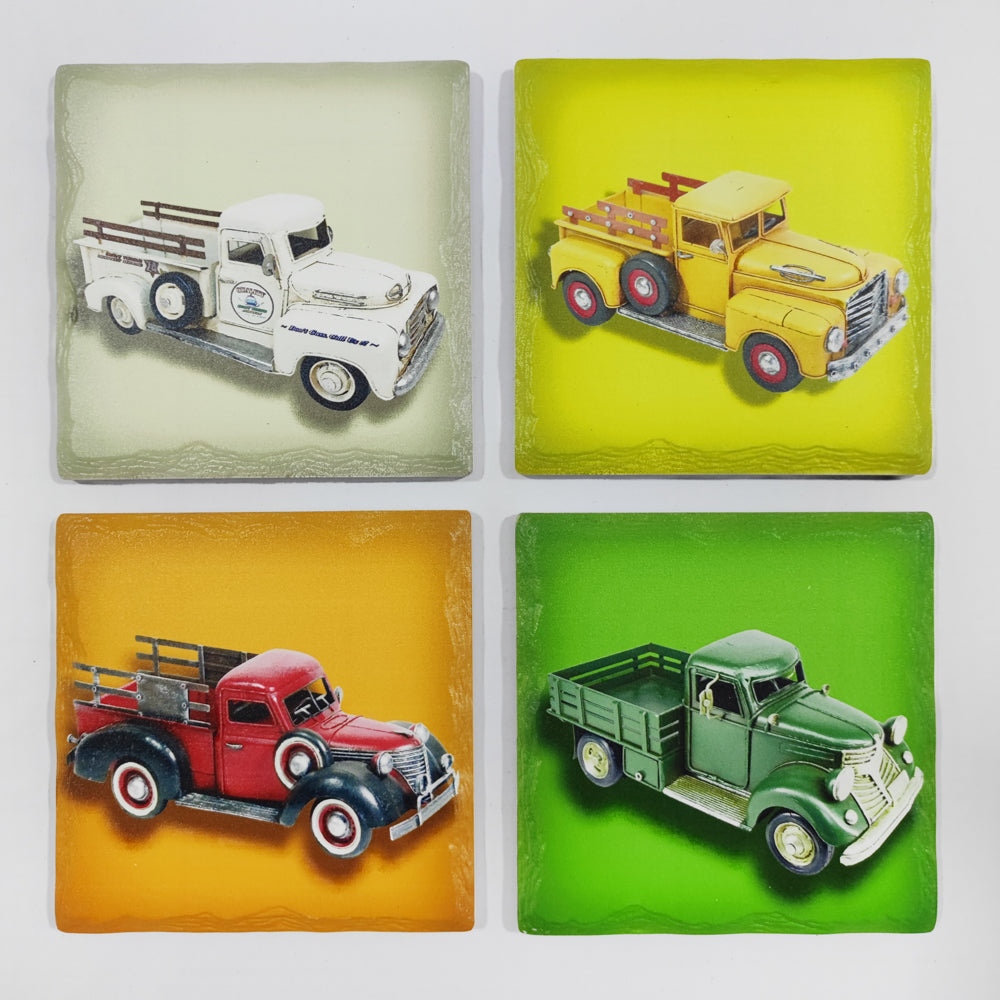 Classic Truck Ceramic Coasters (Set of 4)