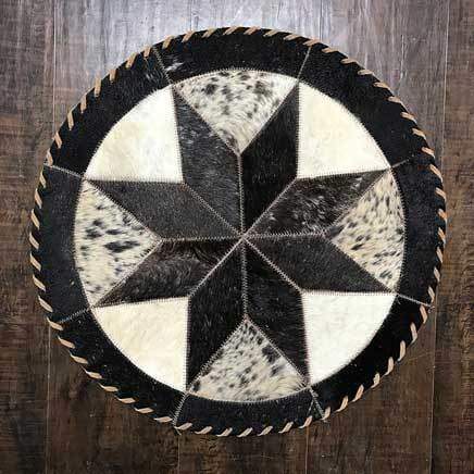 Cowhide 19 8 point placemat - center piece