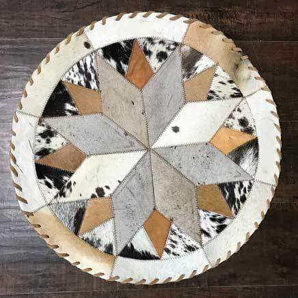 Cowhide 19 16 point placemat - center piece