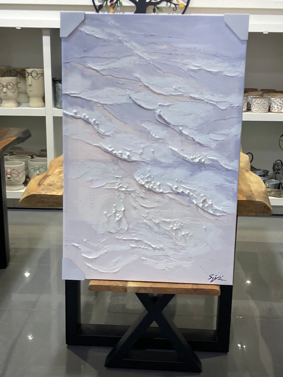 Waves on Pale Sand Painting