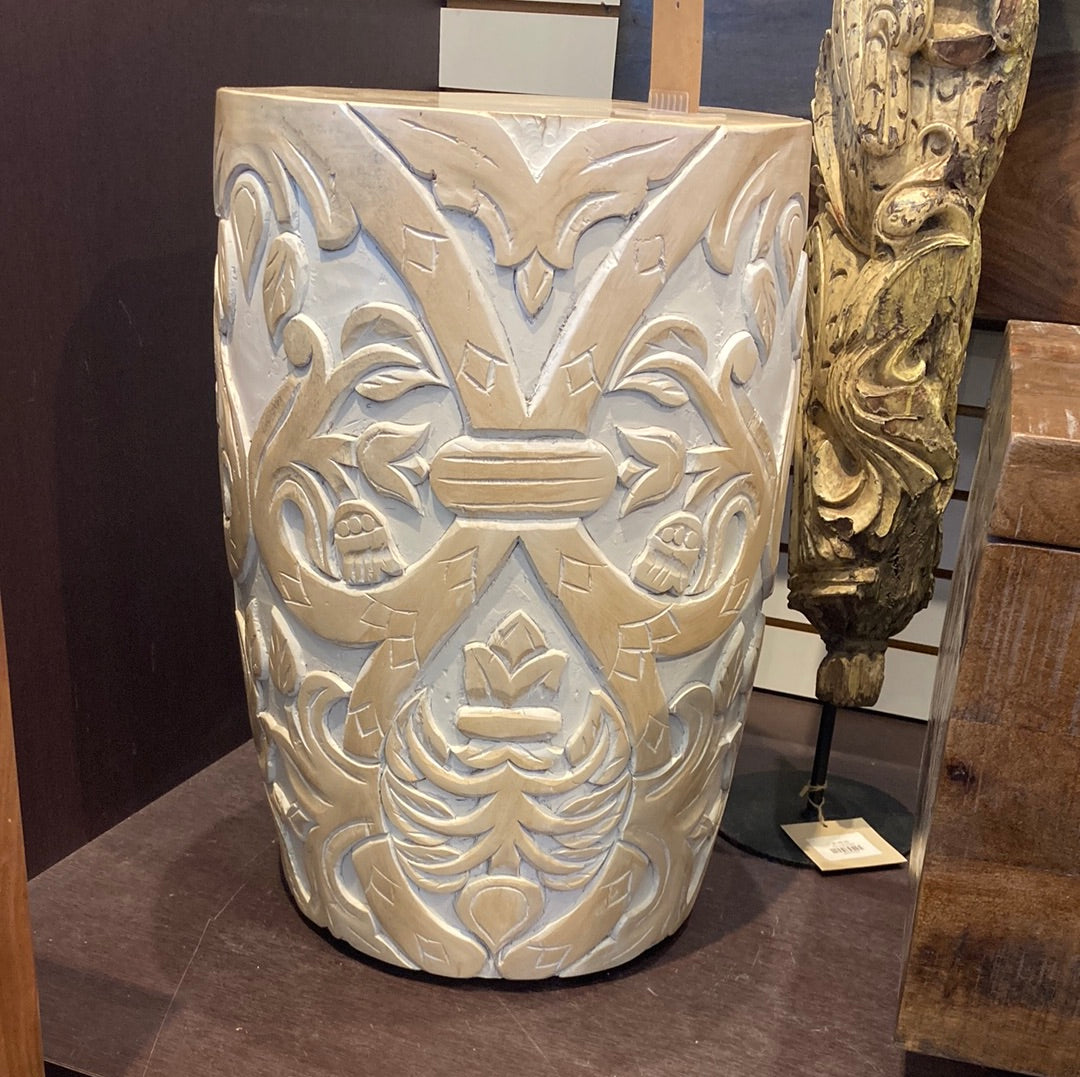 Jungle Mango wood Drum End Table