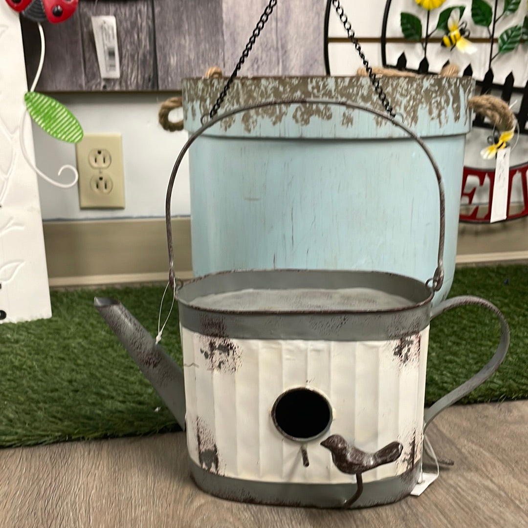 Hanging Watering Can Birdhouse