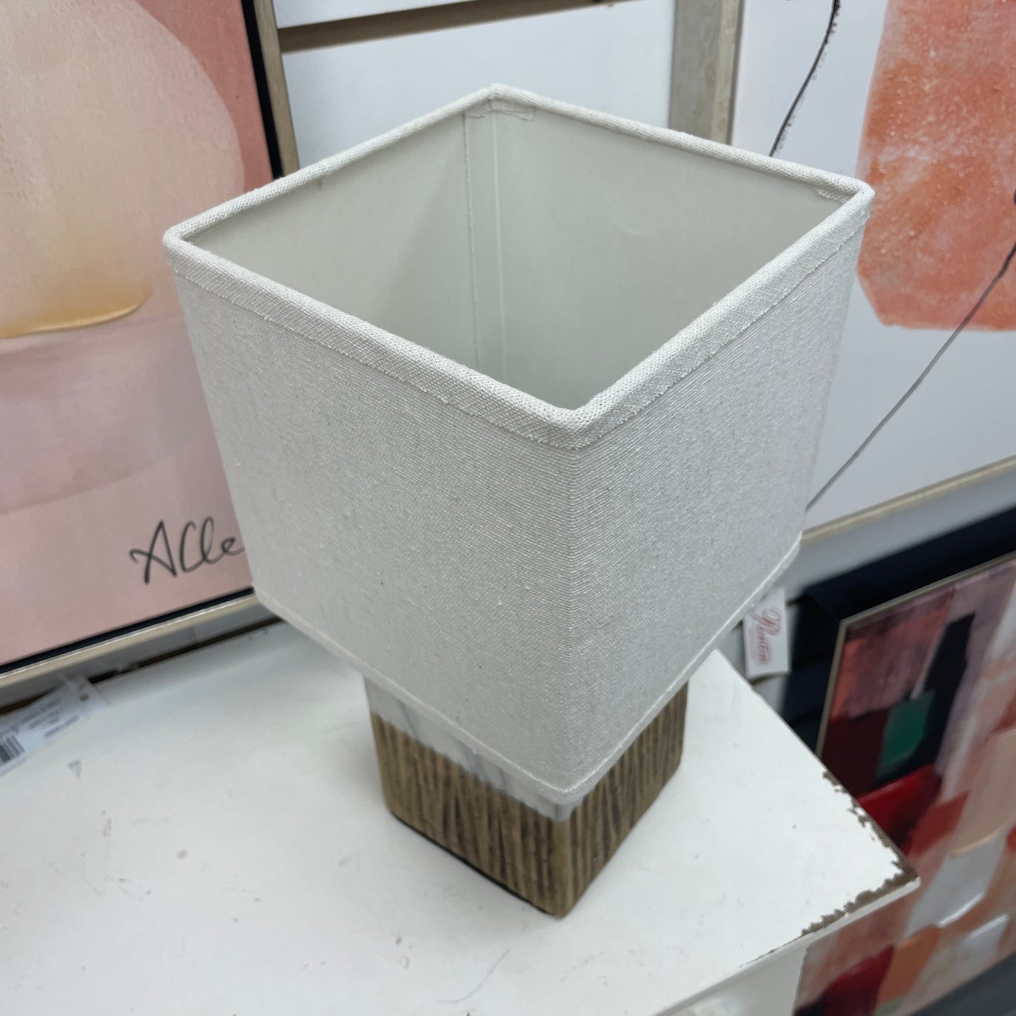 Ceramic Cube Table Lamp