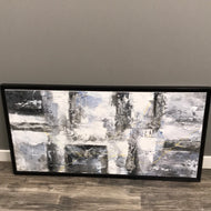 Black framed Dark Grey tones painting