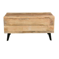 Mango Wood Storage Blanket Box Trunk - Rustic Furniture Outlet