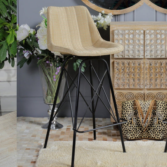 Sawana Boho Bar Stool - Wicker Emporium