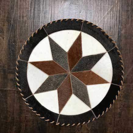 Cowhide 16 8 point placemat - round center piece